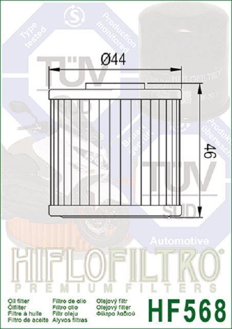 HF568 Filtro aceite HIFLOFILTRO - Imagen 2
