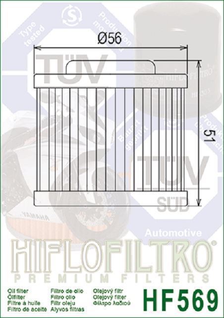 HF569 Filtro aceite HIFLOFILTRO - Imagen 2