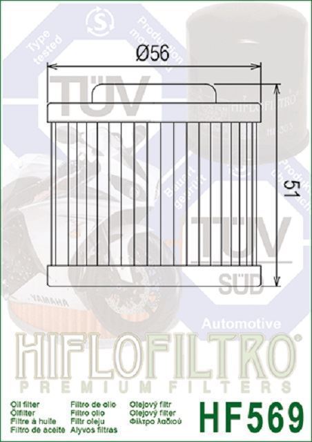 HF569 Filtro aceite HIFLOFILTRO - Imagen 2