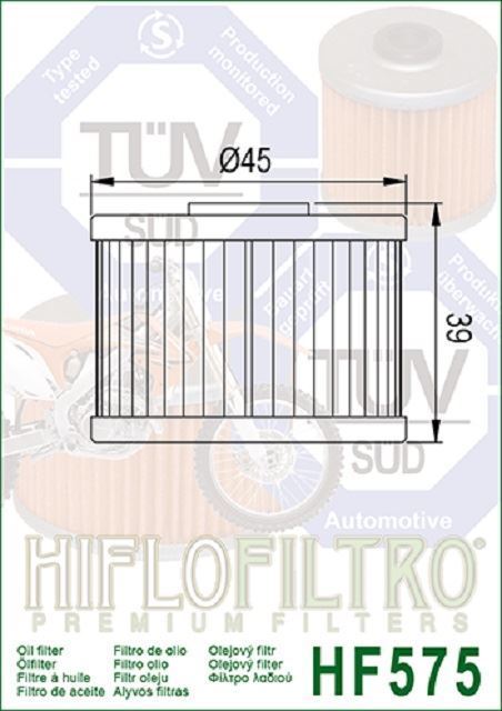 HF575 Filtro aceite HIFLOFILTRO - Imagen 2
