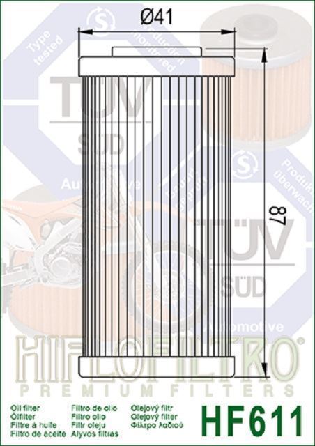 HF611 Filtro aceite HIFLOFILTRO - Imagen 2