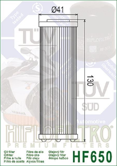 HF650 Filtro aceite HIFLOFILTRO - Imagen 2