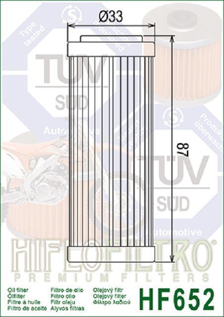 HF652 Filtro aceite HIFLOFILTRO - Imagen 2