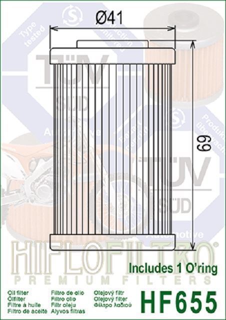 HF655 Filtro aceite HIFLOFILTRO - Imagen 2