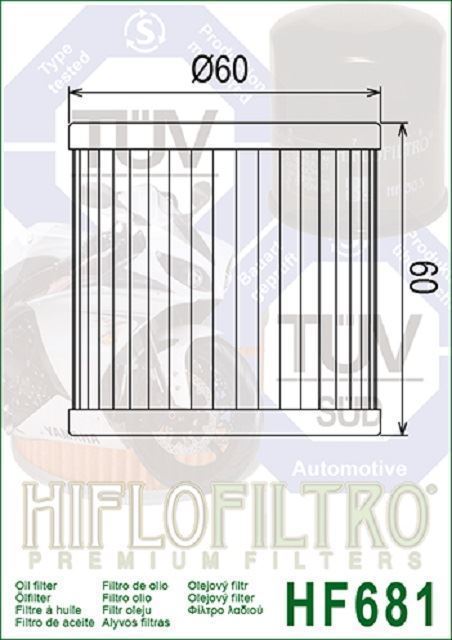 HF681 Filtro aceite HIFLOFILTRO - Imagen 2