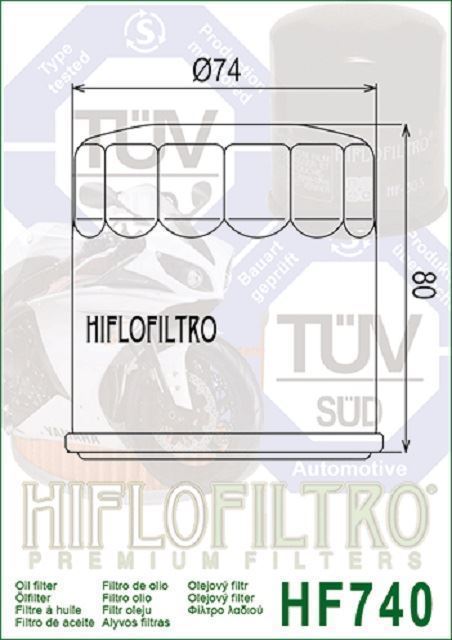 HF740 Filtro aceite HIFLOFILTRO - Imagen 2